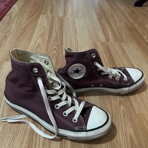 Converse Burgundy High-Top Sneakers